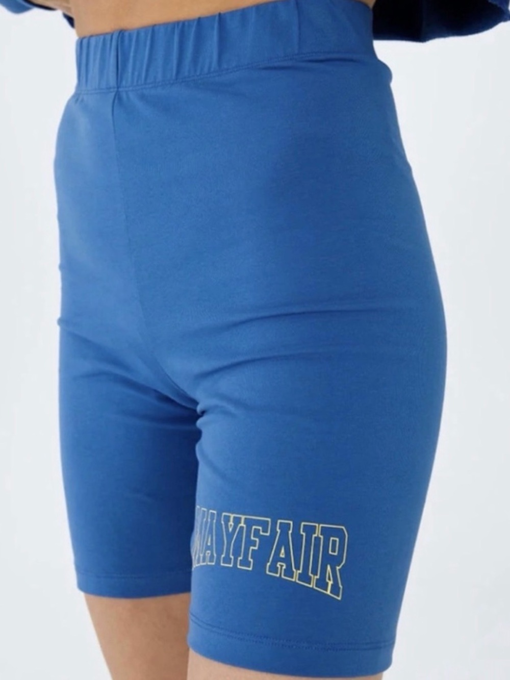 Mayfair Blue Women’s High-Waist Bike Shorts
